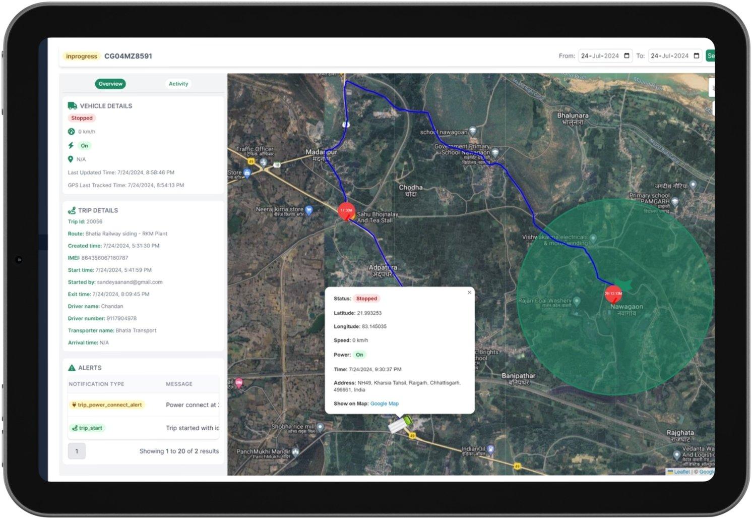 Fleetzz Dashboard - Real-time fleet management