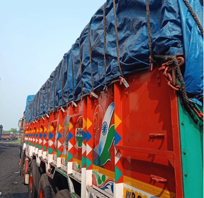 Truck with E-Seal for Cargo Security